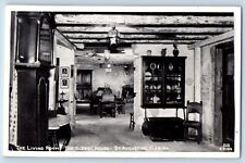 St. Augustine FL Postcard RPPC Photo The Living Room The Oldest House Cline picture