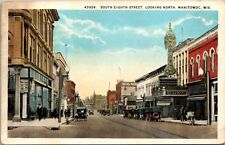Postcard South Eighth Street, Looking North in Manitowoc, Wisconsin picture