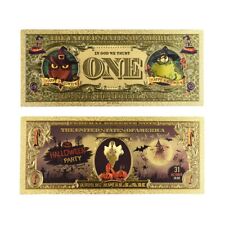 New 10pcs HALLOWEEN One Dollar Gold Foil Banknote For Nice Collection picture