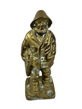 *GREAT FIND* Vintage🔥NAUTICAL Old SALT FISHERMAN🔥SOLID BRASS Figurine STATUE picture