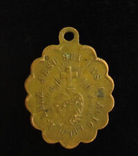 Vintage Sacred Heart of Jesus Medal Religious Holy Catholic German Language picture