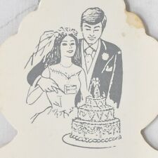 Vintage 1950s Wedding Celebration Husband Wife Cake Matchbook Cover picture