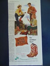 1948 ACME COWBOY BOOTS Tested In The Stirrup Where it Counts art print ad picture