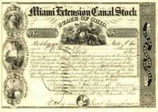 1840's dated Miami Extension Canal Stock, State of Ohio - Gorgeous Bond - Genera picture