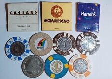Vintage Lot of Casino Chips & Matchbooks - Las Vegas Reno Golden Nugget Harrah's picture