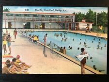 Vintage Postcard 1930-1945 The City Park Pool, Shelby, North Carolina (NC) picture