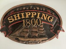Vtg Wood Carving Rare Shipping 1800 Wall Art Decor 16”X11” picture