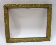 Primitive Old 1890's Gilded Gold Painted Antique Small 8x10 Wood Picture Frame picture