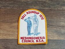 BSA Boy Scouts Patch Meshingomesia Council BSA 1972 Fall Roundup picture