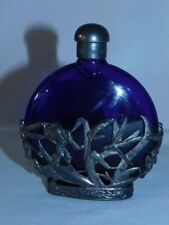 Art Nouveau Style First Impressions England Coblat Blue Glass Dragonfly Bottle picture