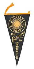 Antique Circa 1910 Gem City Business College Quincy Illinois Typewriting Pennant picture