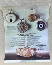ROLEX 1970's 80's Brochure Advertisement Page Day-Date Pocket Watch Gold 18kt / picture