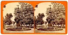 IOWA SV - Davenport Fountain - Western View Co 1880s picture