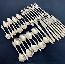 Vintage 27 Pieces Of Nobility Plate Flatware + 9 Stainless Steel Knives picture