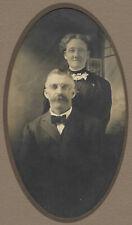 SMILING OLDER COUPLE Fold-Out Cabinet Card PHOTO N1 picture