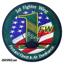 USAF 1ST FIGHTER WING -F-22- ALERT FORCE -Langley AFB, VA- ORIGINAL VEL PATCH picture