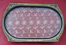LOVELY VINTAGE CELLULOID VANITY TRAY WITH LACE INSERT NICE CONDITION 9 1/4