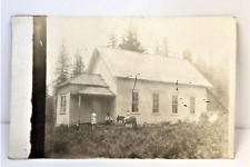 RPPC Jefferson Oregon School House 1913 Posted Near Salem Antique Postcard picture