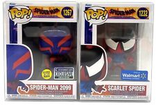 Funko Pop Spider-Man ATSV Spider-Man 2099 EE #1267 & Scarlet Spider #1232 WMT picture