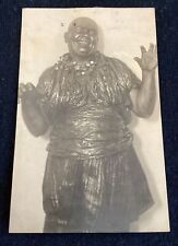 RPPC unusual Actor Circus Act ? Vintage Real Photo Postcard Black Buddha ? picture