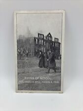 Vintage Postcard Ruins Of School, Collinwood Ohio OH 1908  picture