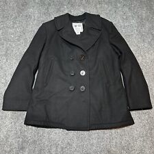 US NAVY Peacoat Women 16R Wool Cold Weather Overcoat DSCP QUARTERDECK COLLECTION picture