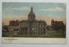 1908 Courthouse and Vicinity View, Peoria, IL Illinois Posted Postcard picture
