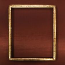 CARVED OVER GESSO -SOLID WOOD PICTURE FRAME GILDED IN 12K GENUINE GOLD LEAF- USA picture