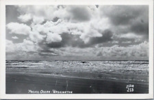 RPPC Real Photo Postcard WA Washington Evening On The Pacific Ocean #213 Ellis picture
