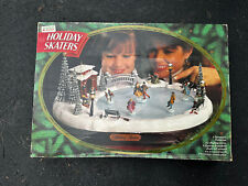 VINTAGE MR CHRISTMAS HOLIDAY SKATERS 1890 VICTORIAN MUSICAL LIGHT UP ICE SKATING picture