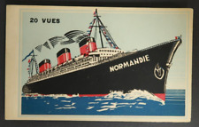 SS Normandie Normandy Steamship La Cigogne Postcard Book Set 20 Total Postcards picture