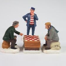 Lemax Christmas Village Figurines Playing Checkers picture