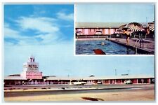c1960's Bel Shore Motel Swimming Pool Lordsburg New Mexico NM Vintage Postcard picture