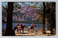 Jenny Lake WY-Wyoming, Teton Range, National Park, Vintage c1963 Postcard picture