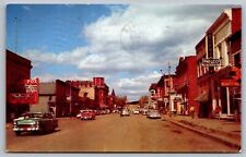 Business Section Downtown Leadville Colorado Street View Old Cars VNG Postcard picture
