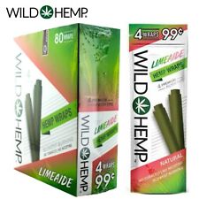 Wild H. Organic Wrap Rolling Paper Limeade Full Box 20 Pouches / 4 per Pack picture