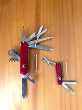 2 Victorinox Swiss Army Knives Red 1 lg w/14 Tools 1 sm w/5 Tools picture