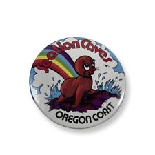 Vintage Sea lion Caves Button Oregon Coast Rainbow Button picture