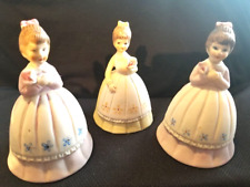 Collectible Figurine Bells Set of 3 Handpainted  Genuine Porcelain picture