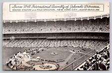 Yankee Stadium & Polo Grounds Assembly Of Jehovahs Witnesses 1958 Postcard W24 picture
