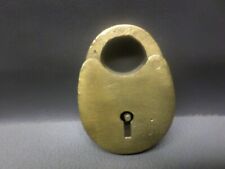 ANTIQUE BRASS  S  B  &  CO. PADLOCK - NO KEY - SOLID LOCK picture