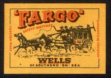 FARGO Matchbox Label Wells of SOUTHEND on SEA England Stagecoach picture