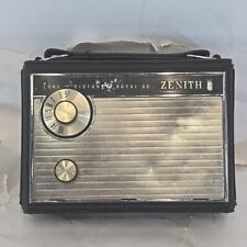 1964 Zenith Royal 66 Long Distance 7 Transistor Portable AM Radio Leather Case picture