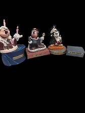 Walt Disney Classic Collection Mickey And Base Lot Of 4 Bases And 3 Figures picture