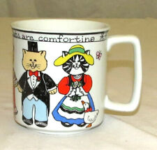 Susan Marie McChesney 1982 Enesco 3.75 inch Cats Comical Comforting Mug picture