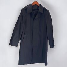 US Navy Black All Weather Coat Size 42R CDR Jacket Button Closure No Liner USA picture