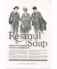 1917 Resinol Soap Fashionable Lady Dapper Men art John LaGatta Vintage Print Ad picture