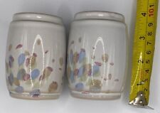 Pair of 4 inch Stoneware Salt and Pepper Shakers Organic Botanical  picture