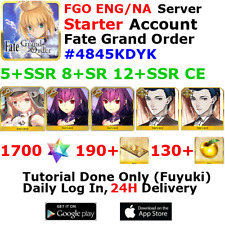 [ENG/NA][INST] FGO / Fate Grand Order Starter Account 5+SSR 190+Tix 1730+SQ #484 picture