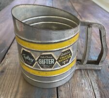 Vintage Foley  5 Cup Sift-Chine Triple Screen Flour Sifter-Works. (+ Freebie) picture